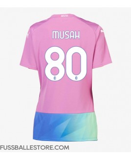 Günstige AC Milan Yunus Musah #80 3rd trikot Damen 2023-24 Kurzarm